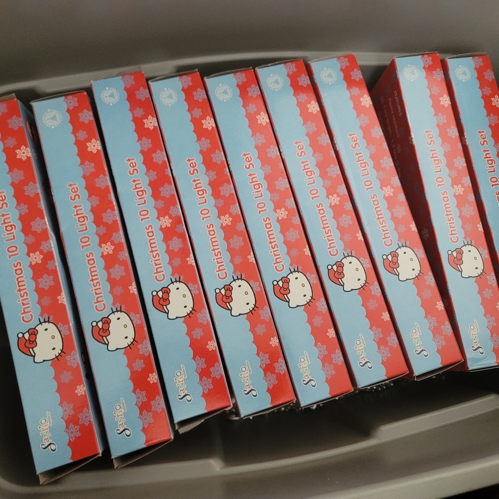 (2) Circa 2000 Vintage Sanrio Smiles Hello Kitty Christmas Lights NIB - Picture 3 of 5